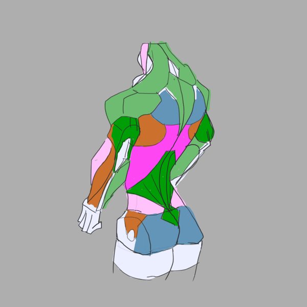 daily sketch - male back